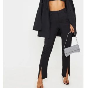 NWT High Waisted Straight Leg Split Hem Pants